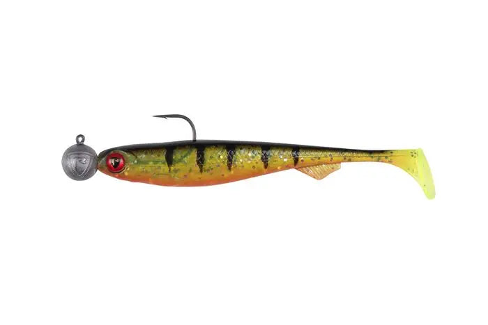 Fox Rage Bulk Loaded Slick Shad 13cm UV UV Perch 4/0 15g 30pcs