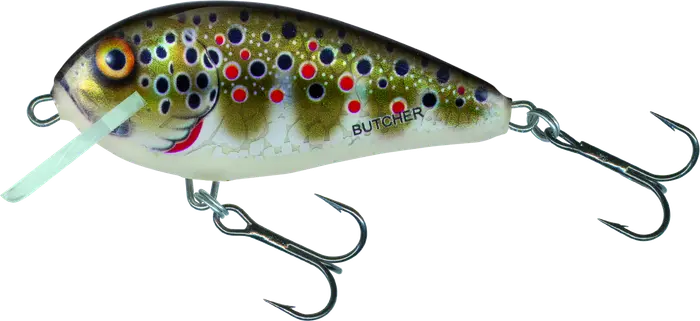 Salmo Butcher Sinking 5cm Holographic Brown Trout 14g.