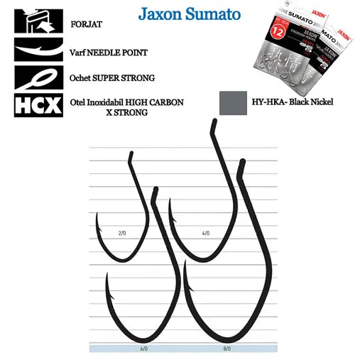 Jaxon Carlige Sumato Cat Fish Nr 4/0 Negru