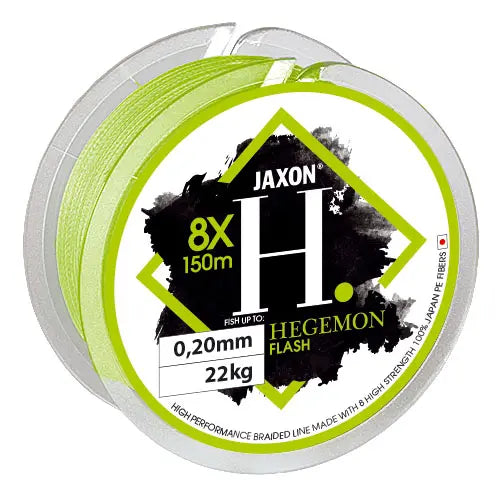 Jaxon Fir Textil Hegemon 8x Flash 150m 0.06mm 4kg Verde Fluo
