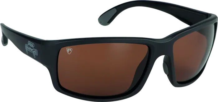 Fox Rage Grey Wrap Sunglasses Brown Lense Mirror Eyewear 113g.