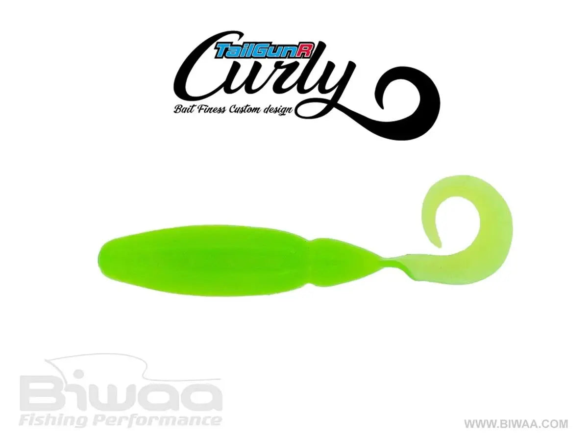 Biwaa Shad Tailgunr Curly 3.5 9cm 202 Limetreuse