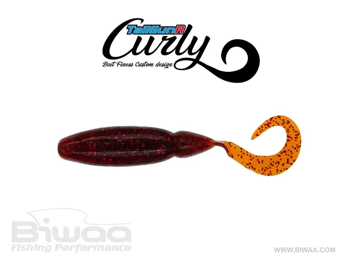 Biwaa Shad Tailgunr Curly 3.5 9cm 012 Bloodworm Texas Craw