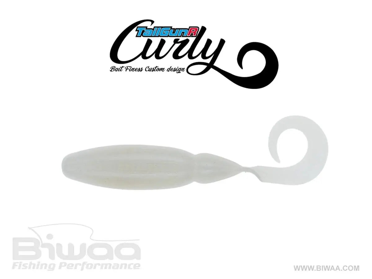 Biwaa Shad Tailgunr Curly 2.5 6.3cm 008 Pearl White