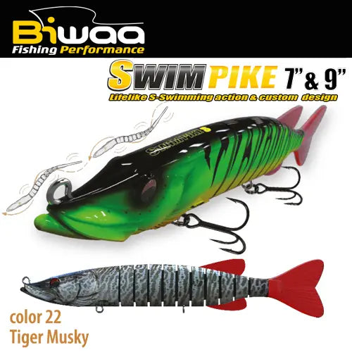 Biwaa Swimbait Swimpike Ss 9 24cm 62gr 22 Tiger Musky