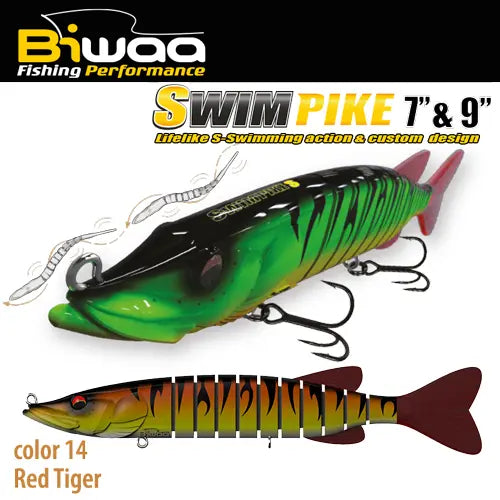 Biwaa Swimbait Swimpike Ss 9 24cm 62gr 14 Red Tiger