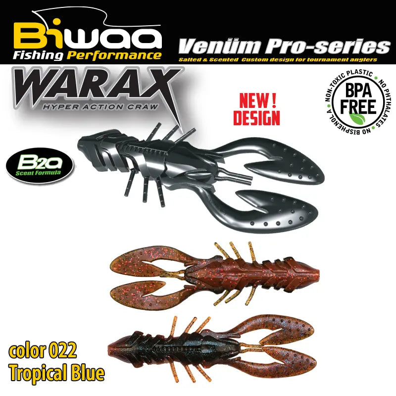 Biwaa Shad Warax 3 7.5cm 022 Tropical Blue
