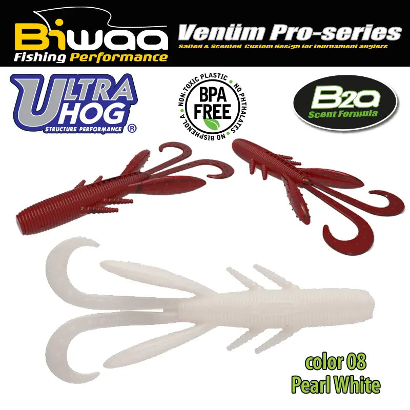 Biwaa Shad Ultra Hog 4 10cm 08 Pearl White