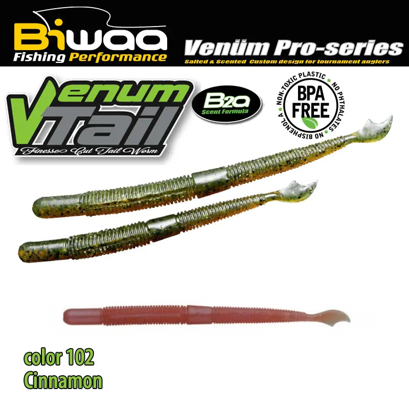 Biwaa Shad Venum Tail 4 10cm 102 Cinnamon