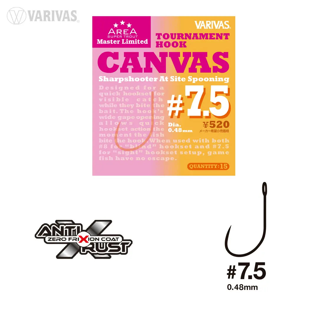 Varivas Carlige Super Trout Area Tournament Canvas Nr.7.5 Sharpshooter At Site Spooning