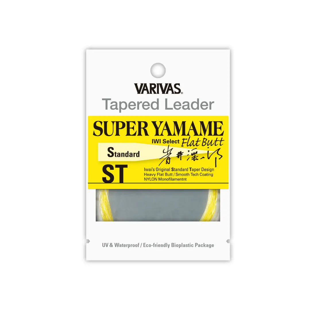 Varivas Inaintas Fly Tapered Leader Super Yamame Flat Butt St 15ft 6x Flash Yellow