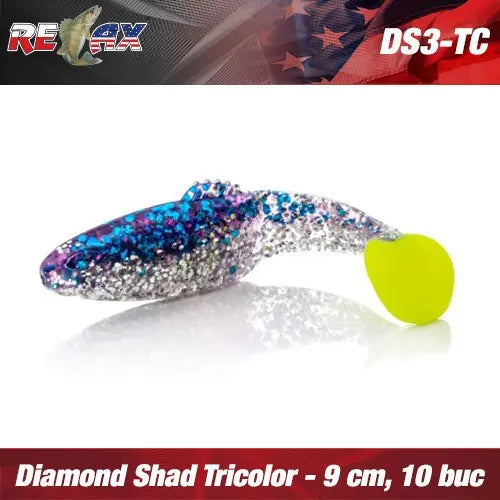 Diamond Shad 9cm TriColourc Relax (10buc/plic) : Culoare - TC365