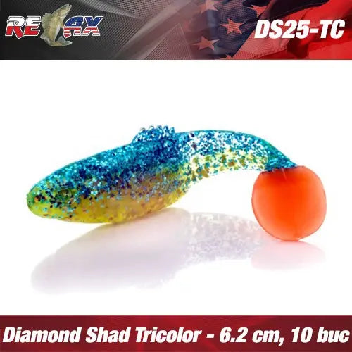 Diamond Shad 6,2cm TriColor Relax (10buc/plic) : Culoare - TC298