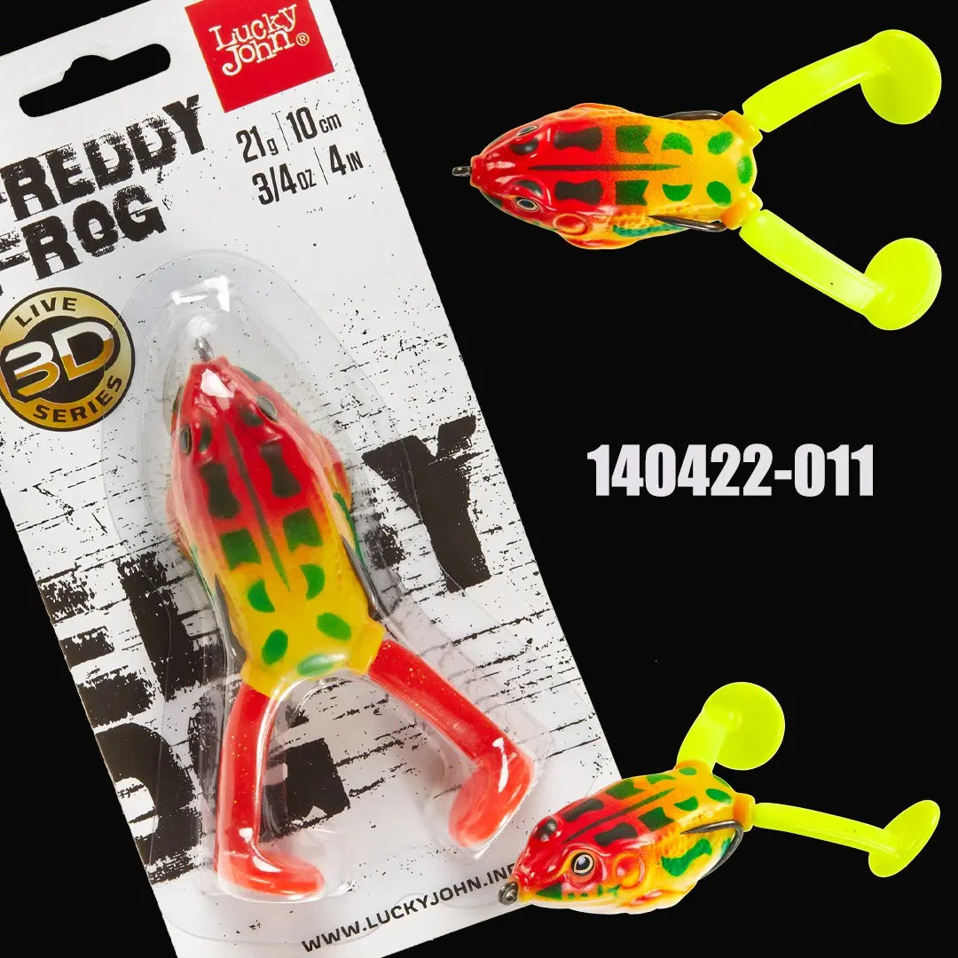 Lucky John 3D FREDDY FROG V-Leg 10cm 21g : Culoare - 011