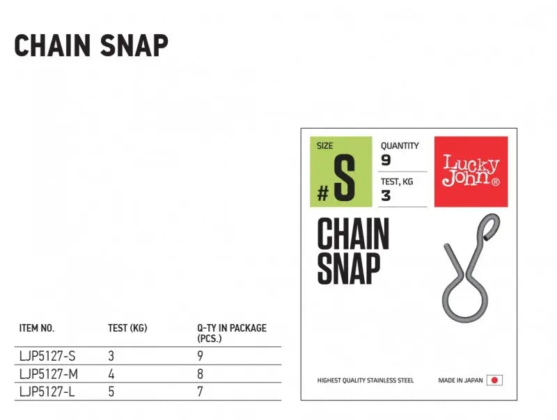 Agrafa Lucky John Chain Snap : Marime - M
