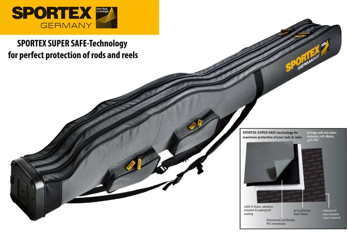 Sportex Husa Rigida Lansete V 2 Compartimente 190cm Grey