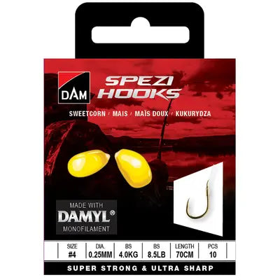 Vobler DAM SPEZI SWEETCORN 4 0.25MM 4.0KG 70CM 10PC