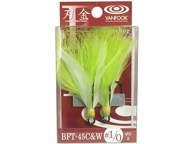 Ancore Vanfook BFT-45 Chartreuse and White Treble #1/0