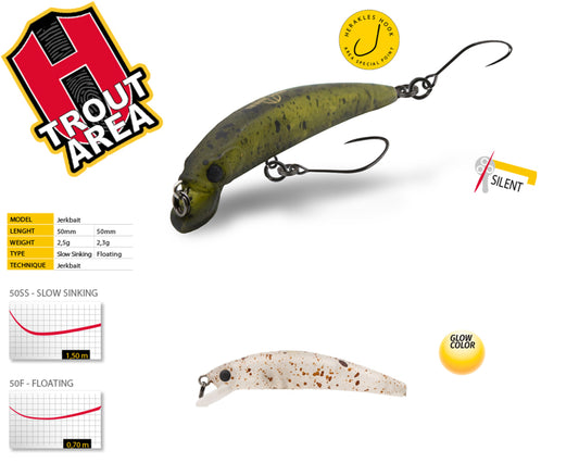 Vobler Herakles Teser 50f 5.0cm 2.3gr Ghost Pellet