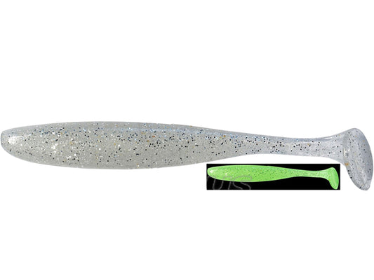 Naluca Soft Shad Keitech Easy Shiner Clear Silver Glow 370s 12.5cm
