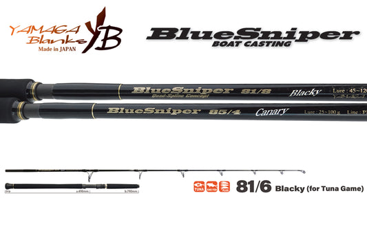Lanseta Spinning Yamaga Blanks Yamaga Blue Sniper 81/6 Blacky Tuna 2.48m 30-110gr
