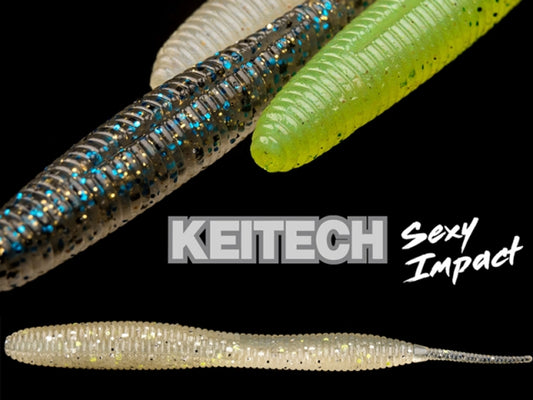 Naluca Soft Shad Keitech Sexy Impact Blue Back Cinnamon 434 7.1cm