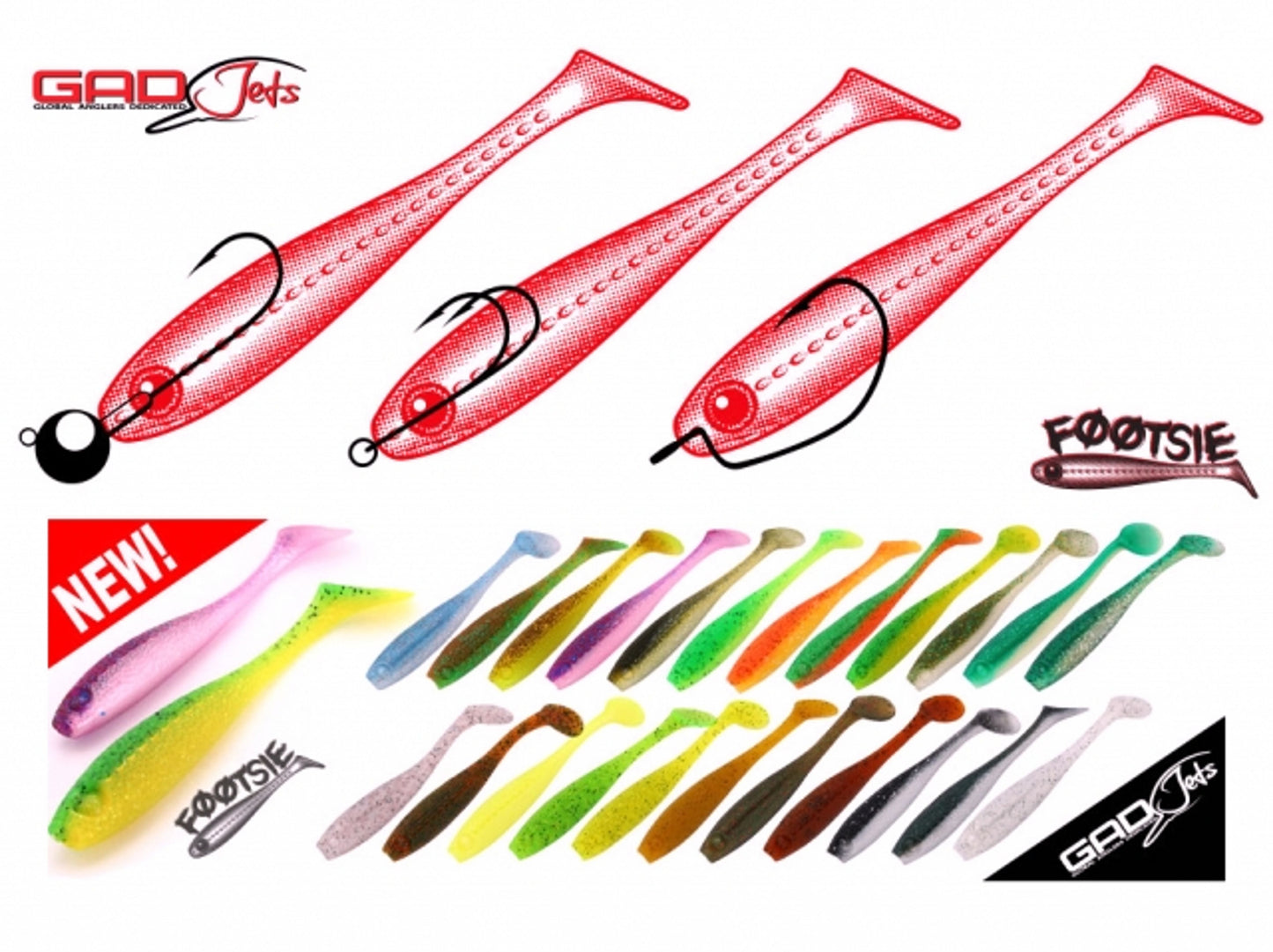 Naluca Soft Shad Pontoon21 Gad Footsie 10cm 1104 Footsie 10cm 1104