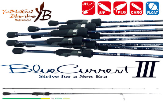 Lanseta Spinning Yamaga Blanks Yamaga Blue Current Iii 711 2.425m 2-11gr
