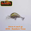 Vobler Diver Floating 4cm/3g Kenart : Culoare - Rainbow Trout (new 2016)
