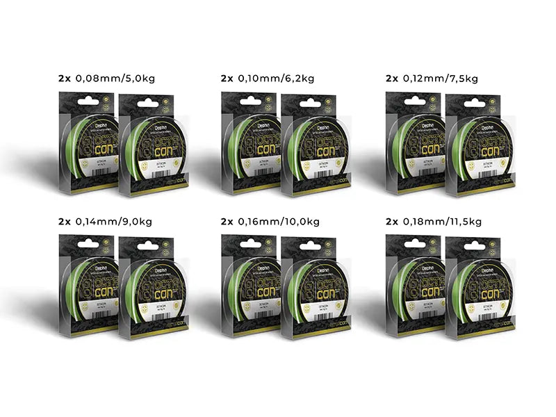 Set Limitat Delphin OctaCON Line SET / verde fluo 12 buc