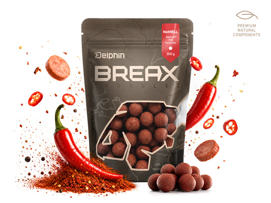 Boilies Delphin Breax / Hothell Robin Red-Chilli-Frankfurter/16mm/300g