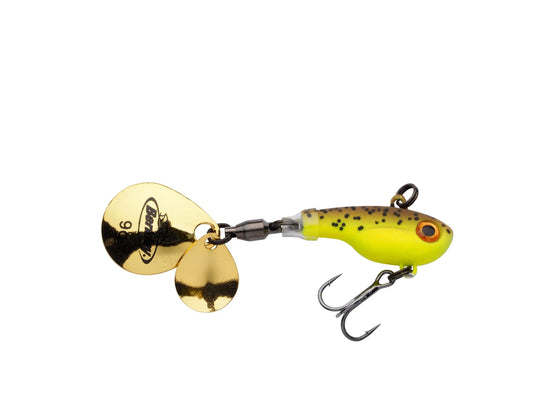 Lingurita Rotativa Berkley Pulse Spintail 21 g Brown Chartreuse