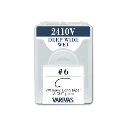 Varivas Carlige Fly 2410v 2x Fine Deep Wide Wet Nr 4 Micro Barb