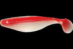 Naluca soft mister twister pestisor 10cm alb/rosu 4buc.plic