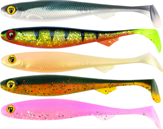 Fox Rage Slick Shad 13cm 4pcs Mixed UV Colour Pack 73g.