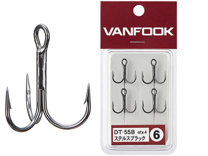 Ancore Vanfook DT-55B Treble Hook Short Shank Medium Heavy #8 - 5pcs