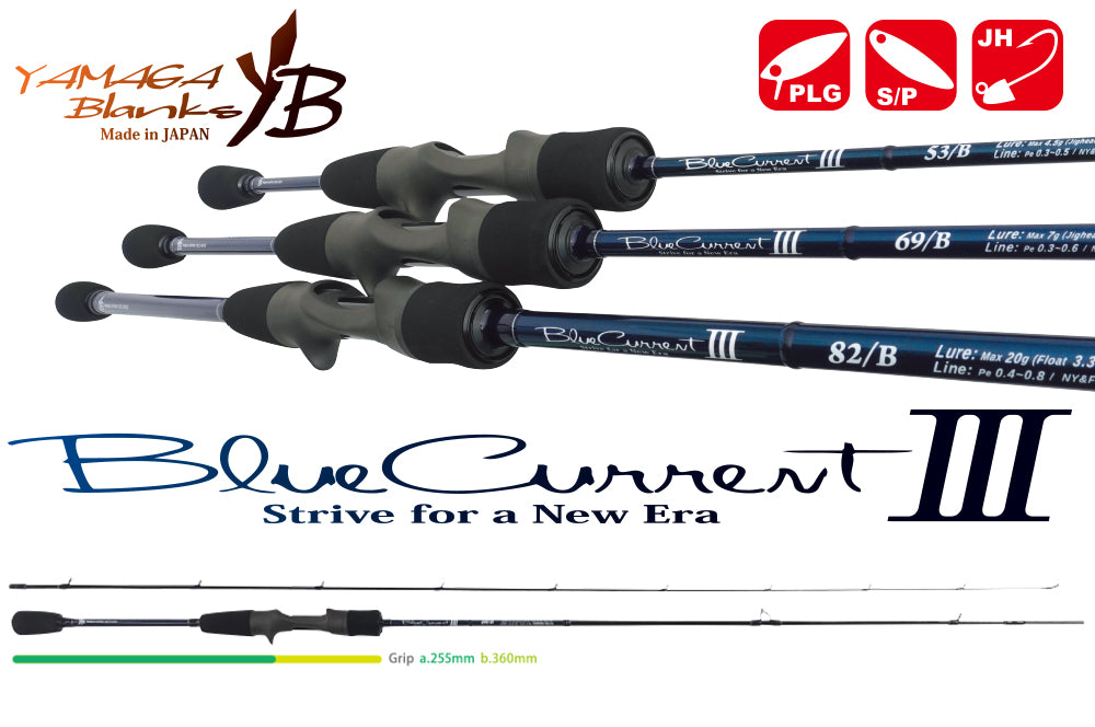 Lanseta Casting Yamaga Blanks YAMAGA BLUE CURRENT III 69/B CAST 2.07m 0.8-7gr
