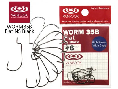 Carlige offset Vanfook Worm-35B Flat Offset Hooks #2