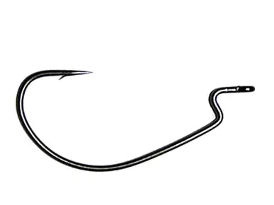 Carlige offset Vanfook Worm-55 Stealth Black Offset Hooks 5/0