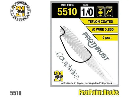 Carlige Pontoon21 5510 ProtPoint Offset Hooks #1 - 6 pcs.