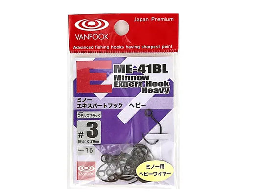 Carlige Vanfook ME-41BL Minnow Expert Heavy Barbless Hooks #4