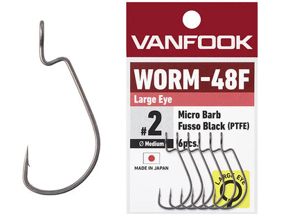 Carlige Vanfook Worm-48F Large Eye Hooks #1
