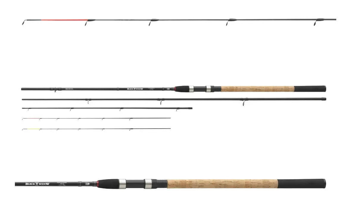 Lanseta Daiwa 3+2buc Black Widow Feeder 3,90m/150g