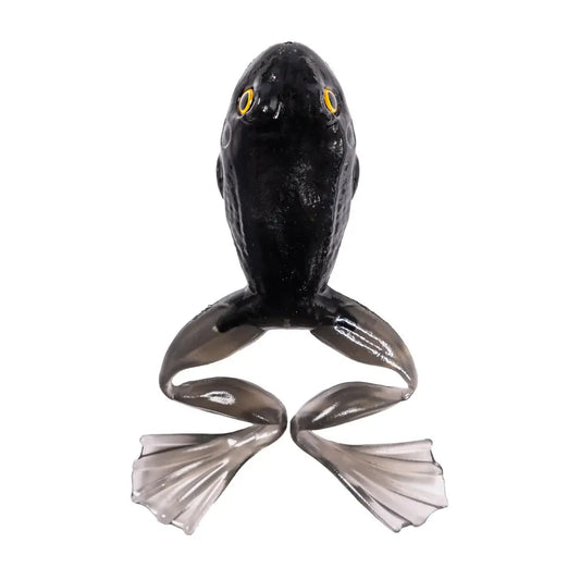 Naluca soft live target freestyle frog unrigged 6cm black/black 3buc/pl