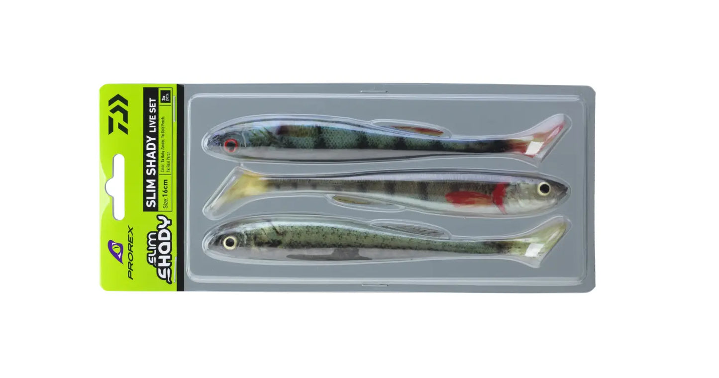 Naluca Soft DAIWA SHAD PX REAL SLIM SHADY LIVE COLOR SET 16CM 3BUC/PL