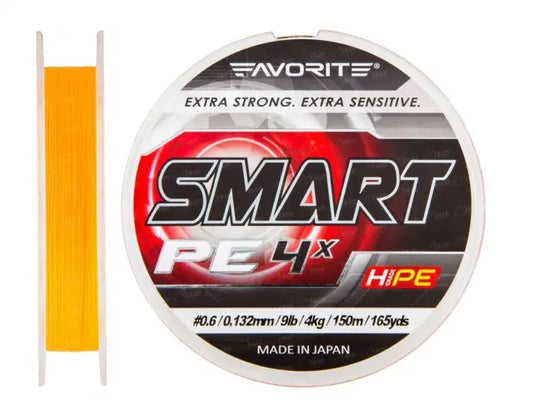 Fir textil Favorite Smart PE 4X Fluo Orange 150m # 0.4 / 0.104mm / 6lb