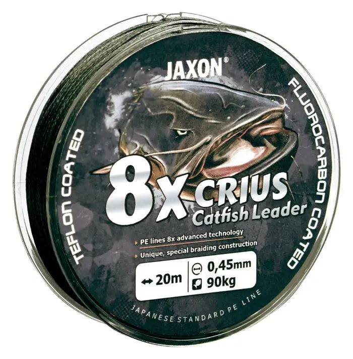 Fir Textil Jaxon Crius Pe X8 Catfish Leader Black 20m 0.55mm 110kg
