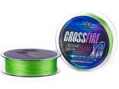 Fir textil RTB Crossfire X8 Braid Lime Green 150m #0.6 / 0.121mm / 12lb