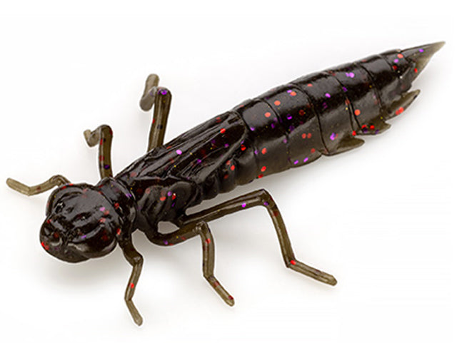 FishUp Dragonfly 2cm #050 Green Pumpkin Brown Red & Purple