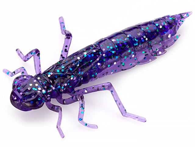 FishUp Dragonfly 2cm #060 Dark Violet Peacock & Silver